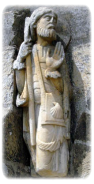 Älteste Darstellung in Spanien des hl. Jakobus als Pilger