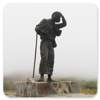 Pilgerstatue am Alto de San Roque