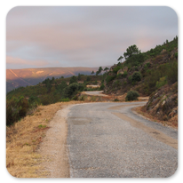 Eine endlos lange erscheinende Straße
